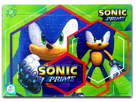 Loço Kids Sonic 3+ Yaş Büyük Boy Mukavva Puzzle 48 Parça