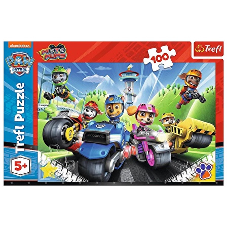 Trefl Paw Patrol Motosikletlerde 100 parça Puzzle/Yapboz