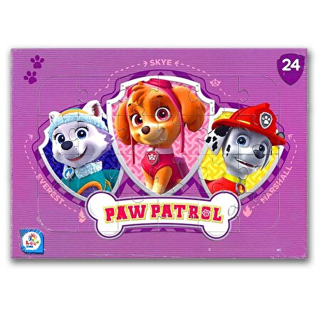 Paw Patrol Ryder ve Arkadaşları 2 li Puzzle Yapboz Set (24+48parça)