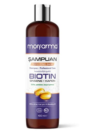 Morfarma Profesyonel Bakım Şampuanı – Biotin + Ginseng + Kafein 400ml