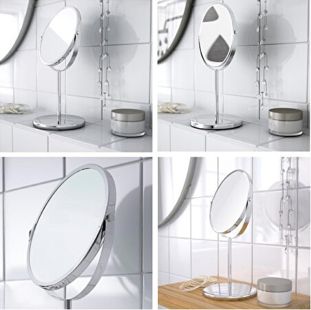 IKEA Trensum Büyüteçli Çift Taraflı Ayna Makyaj Traş Tıraş Aynası