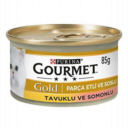 Gourmet Gold Somon Tavuk Parça Etli Kedi Konservesi 24x85 Gr 