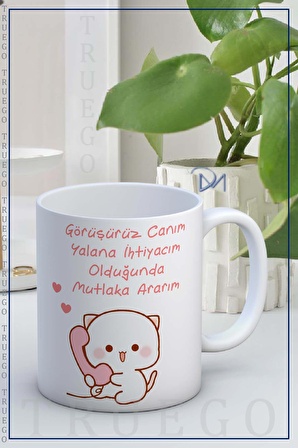 Baskılı Kupa Bardak Seramik Mug - Görüşürüz Canım..