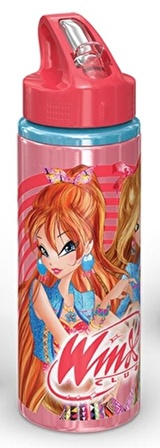 Winx Club Pipetli Alüminyum Matara (Nar Çiçeği - 600 ml)