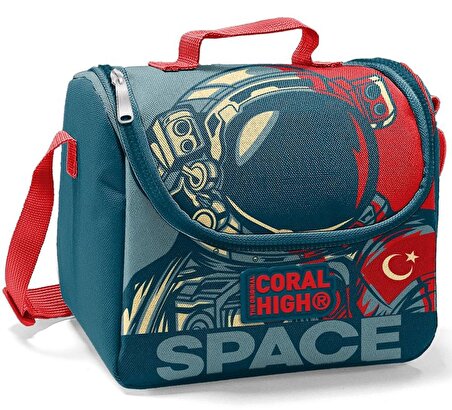 Coral High Lacivert Astronot Erkek Çocuk İlkokul Çanta Seti - Sırt Çantası+Beslenme+Kalemlik