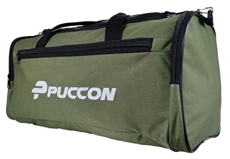 Puccon Kadın Erkek Yeşil Tatil Seyahat Spor Çantası - El ve Omuz Askılı Çanta