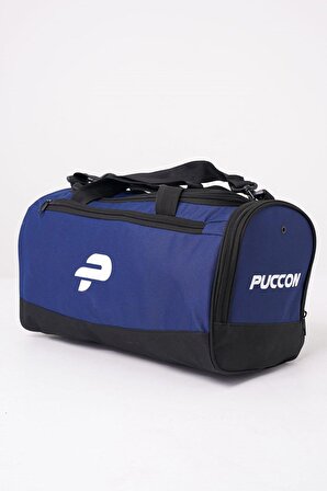 Puccon Lacivert Ayakkabı Bölmeli Omuz Askılı Spor, Fitness ve Seyahat Çantası
