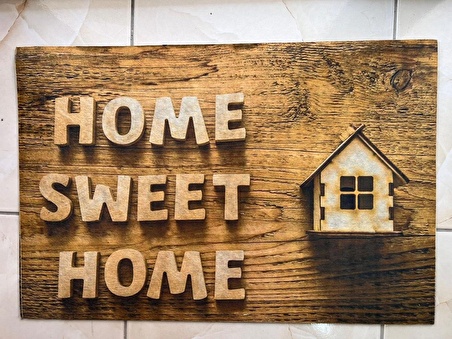 Homiano Kauçuk Kapı Paspası - Home Sweet Home Ev 