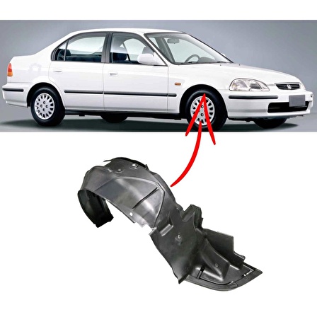 Honda Civic İes Çamurluk Davlumbazı Sağ 1996-2001 Orjinal Kalitede