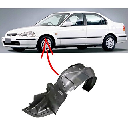 Honda Civic İes Çamurluk Davlumbazı Sol 1996-2001 Orjinal Kalitede