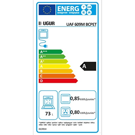 Uğur UAF 609M BCPET A Enerji Sınıfı 8 Programlı Fry Art Beyaz Ankastre Fırın