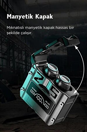 M25 Powerbank Özellikli Göstergeli Kablosuz Bluetooth Kulaklık Tüm Cihazlara Uyumlu Oyuncu Kulaklık