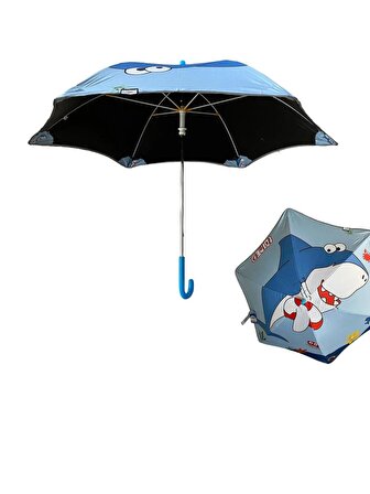 6 Telli Yüksek Kaliteli Şemsiye Desenli Çift Katlı Şemsiye Erkek Çocuk Şemşiyesi
