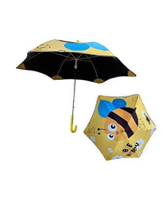 6 Telli Yüksek Kaliteli Şemsiye Desenli Çift Katlı Şemsiye Erkek Çocuk Şemşiyesi
