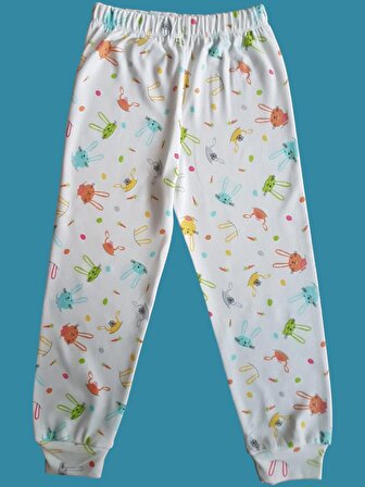 Uzun Kollu Desenli Çocuk Pijama Takım