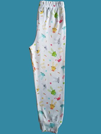Uzun Kollu Desenli Çocuk Pijama Takım