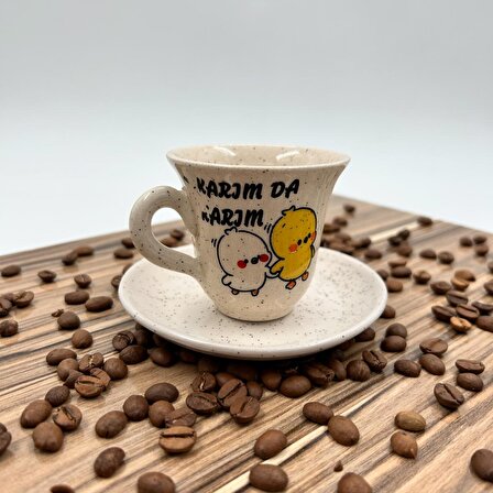 Seramik Kupa Mug Karım da Karım Kocam da Kocam (2 Adet) - (Civciv Desenli) 12