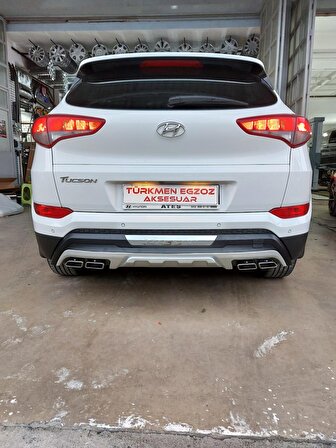 Türkmen Hyundai Tucson Ön Arka Tampon Koruma Difüzör 2015-2017 Arası
