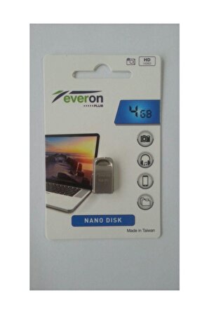 EVERON 4 GB  USB 2.0 FLASH BELLEK METAL SADECE 2 CM
