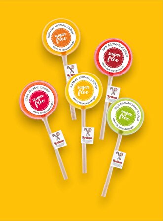 Artisan Sugar Free & Stevia Lollipop Candy 5 Pack / Şekersiz & Stevialı Lolipop Şeker 5 Adet
