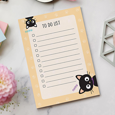 'To Do List - Cat Not Defteri