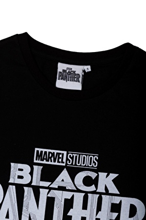 Orijinal Marvel Black Panther Erkek Tshırt-1230458-siyah