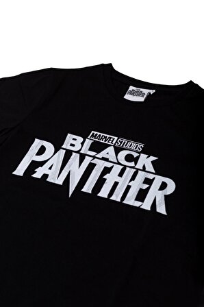 Orijinal Marvel Black Panther Erkek Tshırt-1230458-siyah