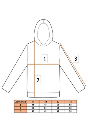 Kız Çocuk Gri Kapüşonlu 3 iplik Şardonlu Polarlı Rahat Kesim Sweatshirt S302GRİ