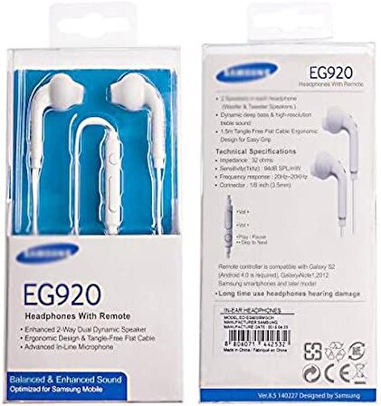 Samsung EO-EG920B Kablolu Kulakiçi Kulaklık