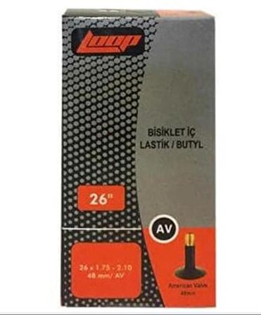 LOOP İç Lastik - 26 x 1.75-2.10 AV48 - Siyah