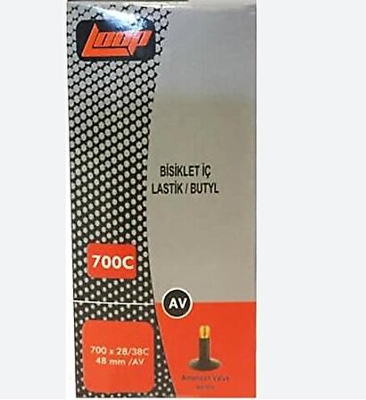 LOOP İç Lastik - 700 x 28/38v AV48 - Siyah