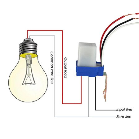 24 Volt Fotosel Otomatik Işık Sensörü Fotosel-(GECE YANAR ; GÜNDÜZ SÖNER) 