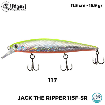 Usami Jack The Ripper 115F-SR 15.9gr Maket Balık #117