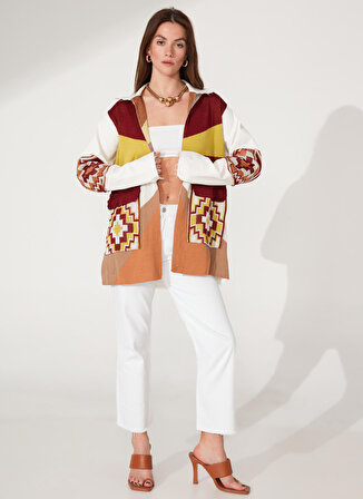 Akep Normal Çok Renkli Kadın Ceket GIKD01141