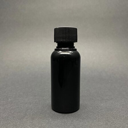 30 cc Siyah Pet Şişe Kalın - Siyah Contalı Kapaklı- 30ml Siyah Sert Plastik Şişe- x 10 Adet