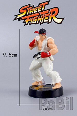Street Fighter Aksiyon Figür Biblo Hediyelik 9 cm - 2 Li Set - Ryu Ve Ken