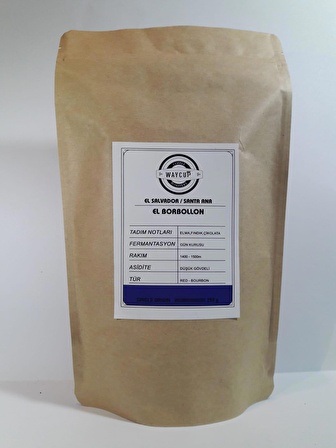 Waycup Coffee El Salvador El Borbollon Çekirdek Kahve 1000gr