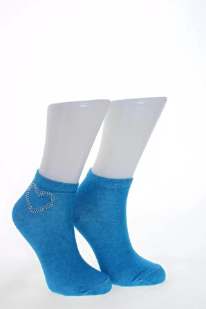 Kadın Soket Taşlı Çorap AA2028-1
