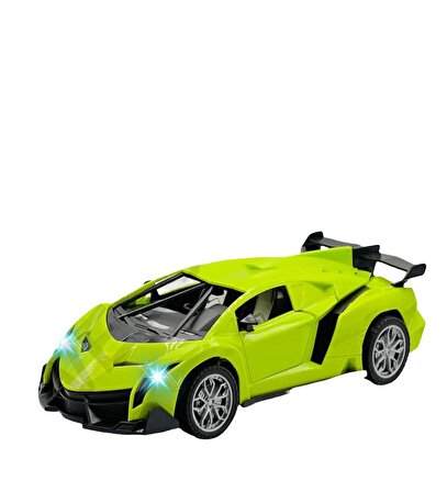 Şarjlı, Kumandalı Spor Lamborghini, Farları Yanar- Kapısı Açılır Spor Araba 1:18