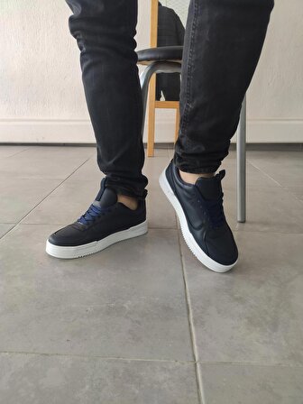 Erkek Ayakkabı Lacivert Renk Beyaz Taban Spor Ayakkabı Sneaker