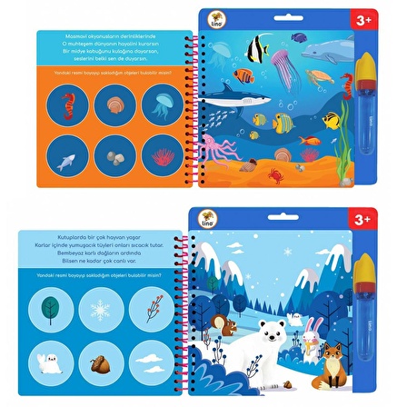 Lino Aqua Magic Book Hayvanlar ( Sihirli Boyama Kitabı)