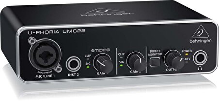 Behringer UMC22 Midas Mikrofon Preamfi 2x2 USB Ses Kartı