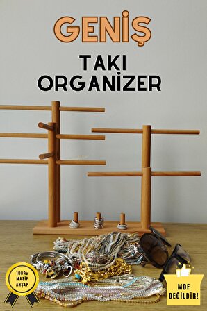 Takı Organizer Ahşap Takı Askısı GENİŞ Takı Standı. Kolye Askısı Takı Düzenleyici