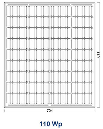 Teknovasyon Arge  110 w Watt 36 Perc Monokristal Güneş Paneli Solar Panel Mono Kristal Güneş Panel