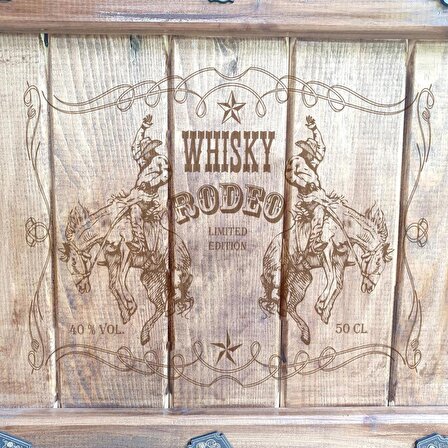 Veraart Whisky Rodeo Ahşap İçki Viski Dolabı