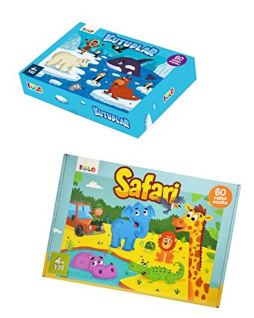 Safari Puzzle ve Kutuplar Puzzle Seti