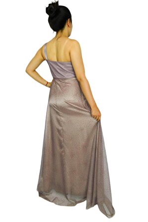 Kadın Simli Uzun Abiye Elbise PRT77070