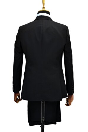 Erkek Siyah Silim Fit Takım Elbise BGL-ST02034