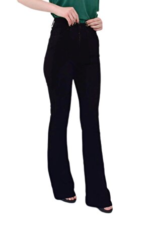 Kadın Yüksek Bel Jeans İspanyol Paça Pantolon BGL-ST02112