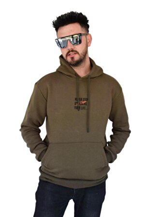 Erkek Oversize Kapüşonlu Sweatshirt 6742 BGL-ST02313